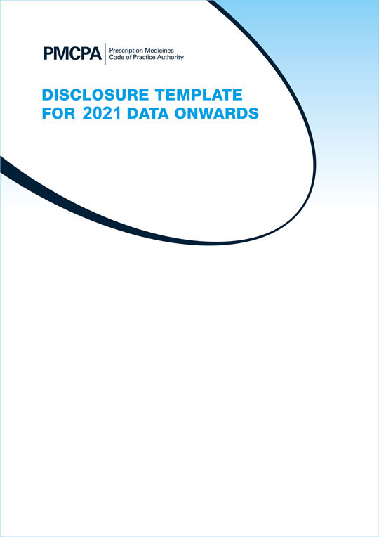 Disclosure Template 2021 onwards